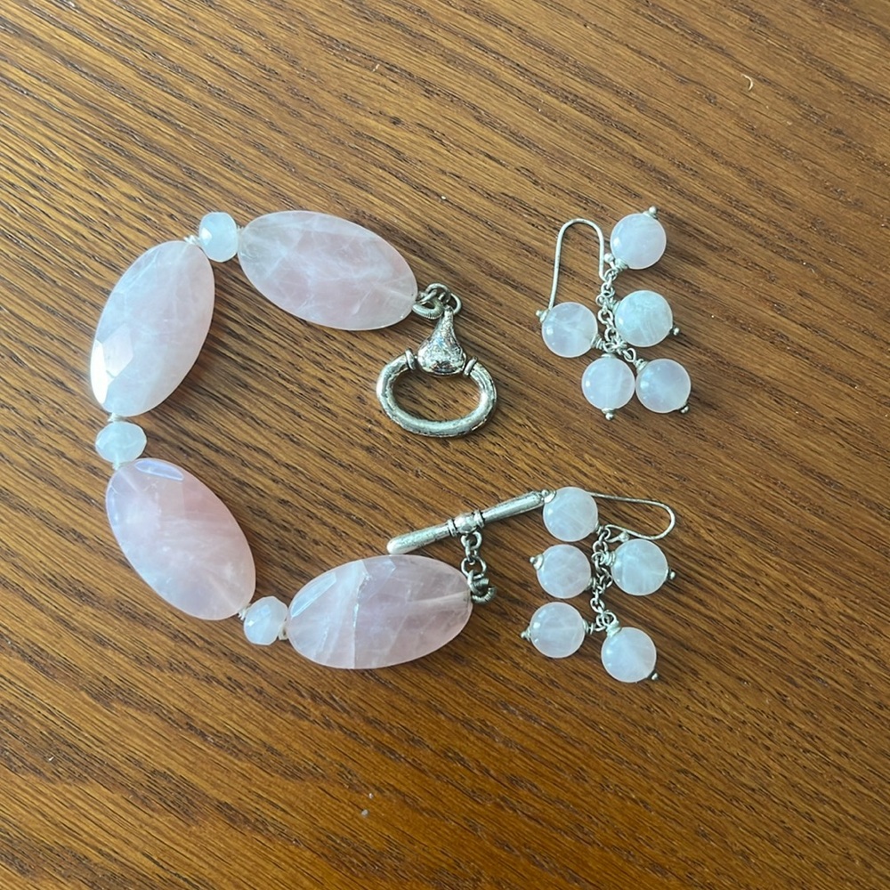 Ralph Lauren Bracelet & Earrings Set - Light Pink